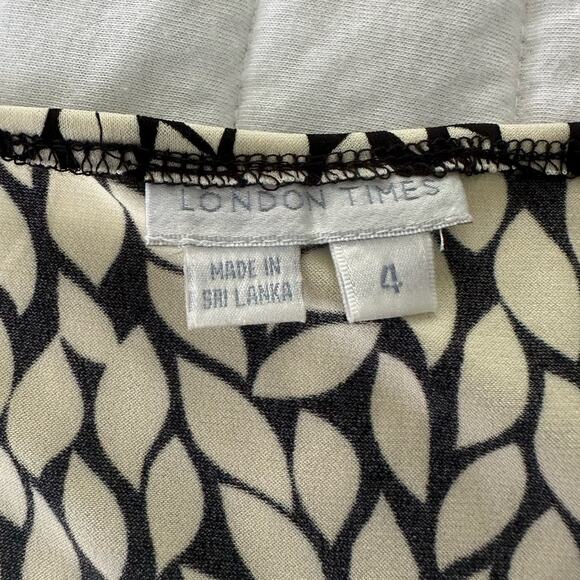 LONDON TIMES Womens Dress 4 Faux Wrap Botanical Print Spring Party Feminine - Picture 6 of 12